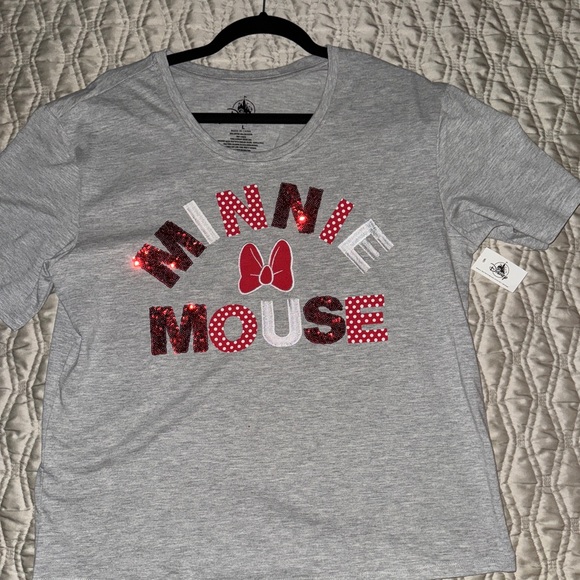 Disney Minnie Mouse Red Sequin T-Shirt for Women - Picture 3 of 5